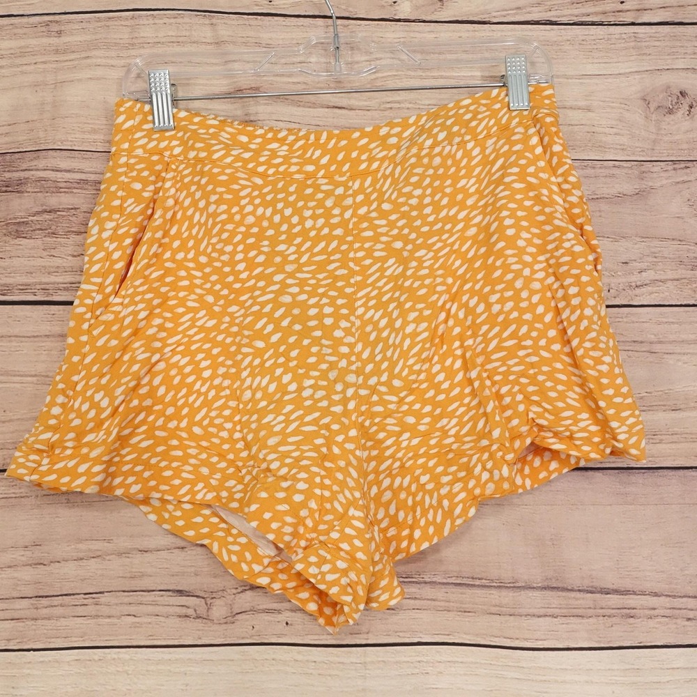 Old Navy High-Rise Playa Shorts Womens Size M Orange Print 29 Waist 3 Inseam